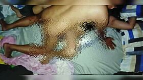 Chubby pinay asian fucks in bedroom while husband guards