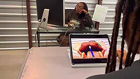 he was watching my porn in class while i deepthroat big cock