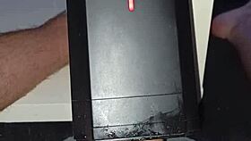 lovense solace toy used for cumshot by mysterious stranger in homemade scene