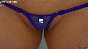 anabelle pync slowly masturbates with a dildo, close up on her tight ass and panties