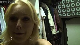 Blonde Milf Housewife Gets Naughty Trying on Clothes in Changing Room