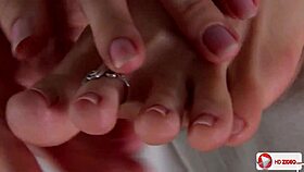 Oily Czech woman strips and masturbates during massage