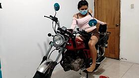 my stepdaughter sends me a sexy video with the gift i left in her room.