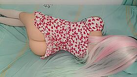 My adorable petite 18+ stepdaughter in cute cosplay dress.