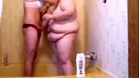 Shower scene with bathing and intimate moments