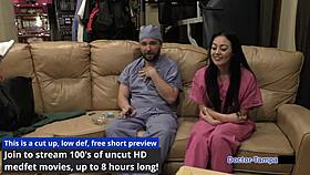 Is Dr. Tampa checking out Blaire Celeste's body during the physical?