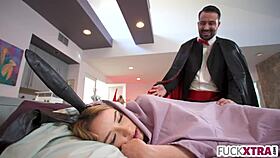 i licked the shy bunny's tight pussy before fucking her hard