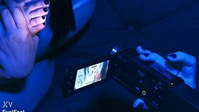 Feet fetish close-up makes you crave licking big natural tits and ass