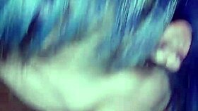 This Nasty Slut Is Giving A Sloppy Blowjob To A Big Black Cock.