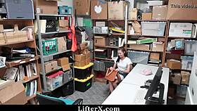 she got blackmailed into giving blowjobs and pussy in the garage for free stuff