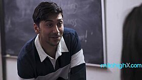 student learns from milf teacher