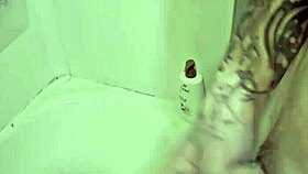 Suggestive Naked Amateur Rubs Monster Cock In And Out Of Shower With Small Waist