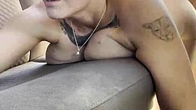 Big titty hooker McKenzie Gold cums from fucking her paying customer outdoors.