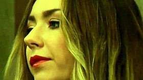 Horny madame fingers bent-over lesbian slave's wet pussy