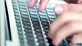 babe experiencing foot tugging in european setting.