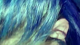 This Nasty Slut Is Giving A Sloppy Blowjob To A Big Black Cock.