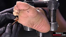 Black Slave Bound for Intense Foot Domination