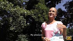 Hey, this stud watches his girlfriend get nailed for cash in a close-up blowjob