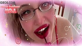 Hey, sissy, let's train that red lipstick fetish with bimbo crossdressing and glasses