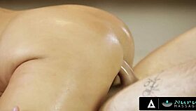 Reagan Foxx gives nuru massage