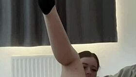 Horny British Brunette Squirts During Solo Toy Play