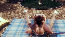 Hot 3D couple engages in detailed sex acts in natural surroundings