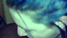 This Nasty Slut Is Giving A Sloppy Blowjob To A Big Black Cock.