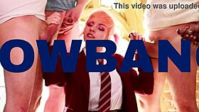 Naughty british college student sucks stepdads cock