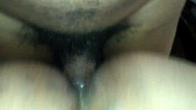 Her ebony pussy was so creamy during the action.