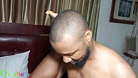 hot black latina bent over taking that huge cock in hardcore action.