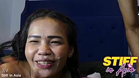 stiffinasia brings a sexy thai babe to bed. her first time ends with a hot facial cumshot.