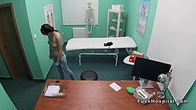Doctor filming while fucking redhead patient in hospital