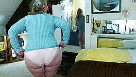 Hey, Dawn Skye struts in pink panties before pleasuring herself