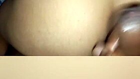 Happy cuckold watches his wife with natural tits get anal and blowjob from big black cock.