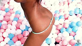 Putri Cinta Strips Bare in Indonesian Pool Scene