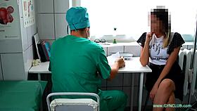 Nurse performs intriguing gyno exam with toys