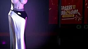 This 3D big boobs Asian milf singer got drilled hard outdoors! 😮