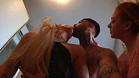 Blonde and redhead tease my cock before fucking their pussies!