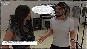 3D Rhea Ripley's outfit ripped, revealing huge tits