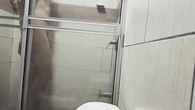 Caught Stroking with Cousin's Panties in Bath?