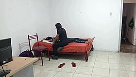 nurse dancing sensually at patients home