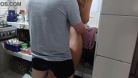 I found my stepmom teasing me in the kitchen