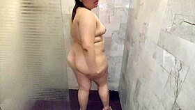 Horny shower session waiting for cock.