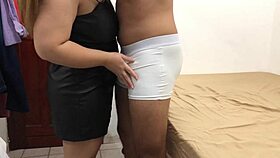 wife's fat curvy ass rubbing on cock in bent over doggy style to cum from dryhumping masturbation