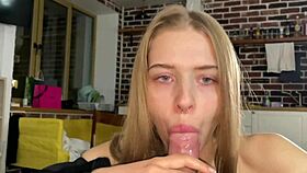 cute girl sucks me off before i put on the condom for more fun