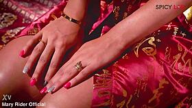 sexy geisha pussy creampied by mia marin hot mexican brunette taking care of her samurai