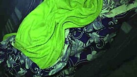 I spot my buddy's mom on my bed