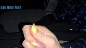 Dirty talking wife TAKES her time JERKING OFF a DICK!