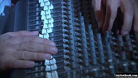 Beautiful redhead lady enjoys hard doggystyle outdoor sex.