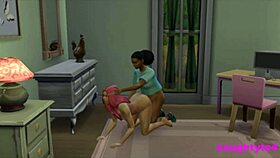 girl catches futa roommate jerking off, gets assfucked as punishment 😈